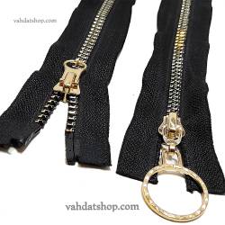 زیپ استخوانی دو سر 90 دنده 5 طلایی فانتزی بسته ای