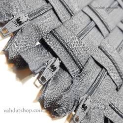 زیپ 20 سانت دنده 3 طوسی کد 155