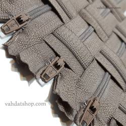 زیپ 20 سانت دنده 3 قهوه ای کد 072