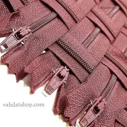 زیپ 20 سانت دنده 3 زرشکی کد 864