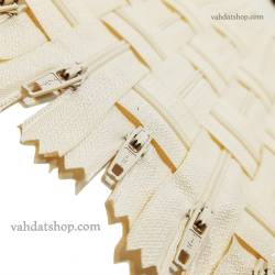 زیپ 20 سانت دنده 3 کرم کد 123 بسته ای