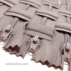 زیپ 20 سانت دنده 4 قهوه ای کد 325 بسته ای