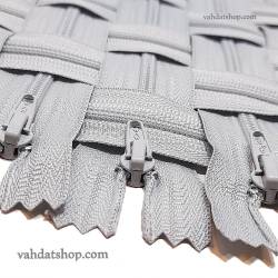 زیپ 20 سانت دنده 4 طوسی کد 343 بسته ای