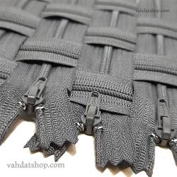 زیپ 20 سانت دنده 4 طوسی کد 301