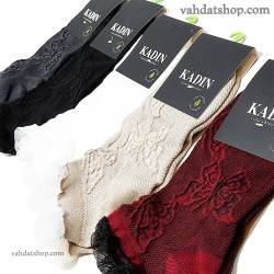 جوراب مچی KADIN لب توری رنگی 3