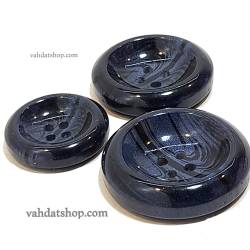 دکمه 3 سایز اسپورت چهارسوراخ گود سرمه ای