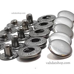 دکمه چهار پارچه آلفا دودی بسته