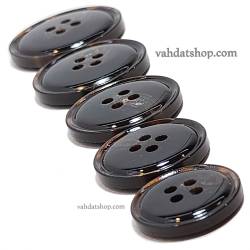 دکمه پالتویی 5 سایز قهوه ای