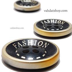 دکمه 3 سایز اسپرت مشکی چهار سوراخ FASHION