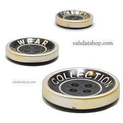 دکمه 3 سایز اسپرت مشکی چهار سوراخ WEAR