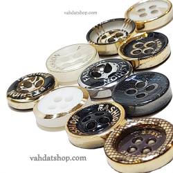 دکمه پیراهن  مردانه چهار سوراخ متنوع