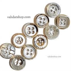 دکمه پیراهن  مردانه دور طلایی