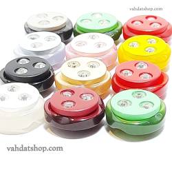 دکمه شومیزی نگین دار رنگی