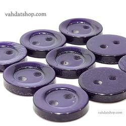 دکمه پیراهن مردانه صدفی بادمجانی