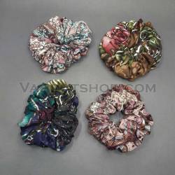 کش مو پارچه ای طرح دار رنگی 
