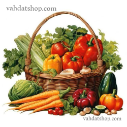 برچسب حرارتی سبد سبزیجات کوچک