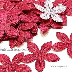 شکوفه پارچه ای ساتن زرشکی