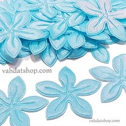 شکوفه پارچه ای ساتن سبزآبی