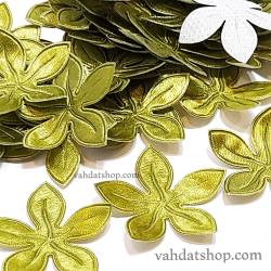 شکوفه پارچه ای ساتن سبز زیتونی