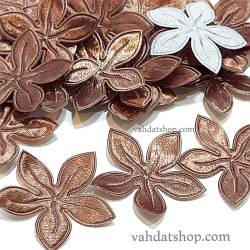 شکوفه پارچه ای ساتن قهوه ای