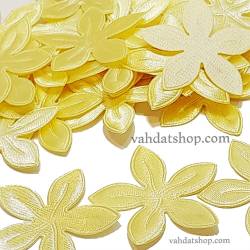 شکوفه پارچه ای ساتن کرمی