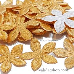 شکوفه پارچه ای ساتن کاراملی