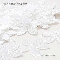 شکوفه پارچه ای ساتن سفید