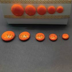 دکمه 5 سايز ساده گرد نارنجی