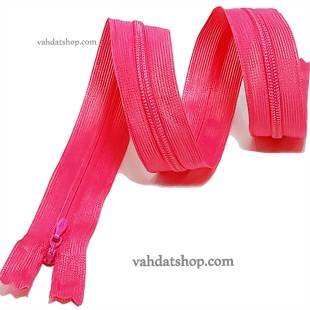 زیپ مخفی 50 سانت دنده 3 سرخابی کد 516 بسته ای