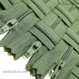 زیپ 20 سانت دنده 3 سبز کد 223 بسته ای