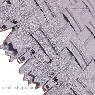 زیپ 20 سانت دنده 3 طوسی کد 119 بسته ای