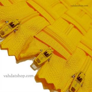 زیپ 20 سانت دنده 3 زرد کد 506 بسته ای