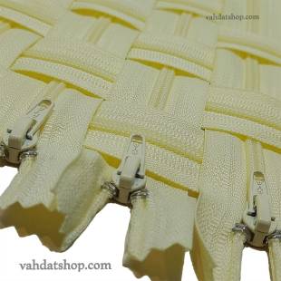 زیپ 20 سانت دنده 4 کرم کد 099 بسته ای