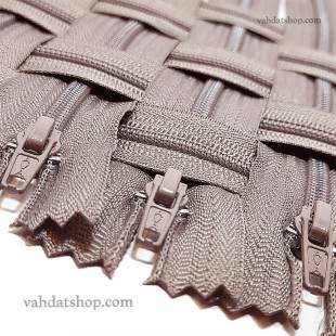 زیپ 20 سانت دنده 4 قهوه ای کد 325 