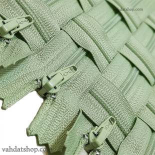 زیپ 20 سانت دنده 4 سبز کد 110 بسته ای