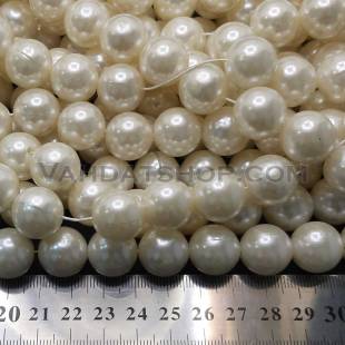 مروارید پلاستیکی سایز 16 کرم 3 بندی