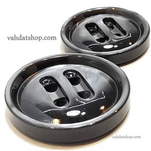 دکمه 2 سایز پالتویی چهارسوراخ کشیده طوسی