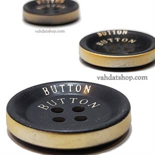 دکمه 3 سایز اسپرت مشکی چهار سوراخ BUTTON