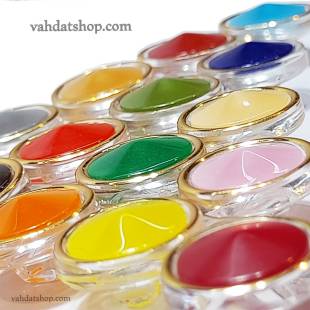 دکمه شومیزی طرح دور شیشه ای دور طلایی