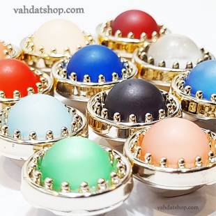 دکمه شومیزی طرح مات دور طلایی