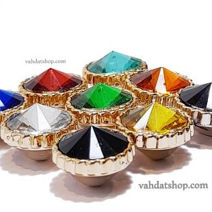 دکمه شومیزی طرح مخروطی دور طلایی