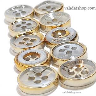 دکمه پیراهن  مردانه دور طلایی