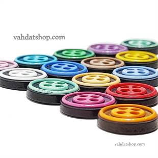 دکمه پیراهن  نوزادی طرح رنگی