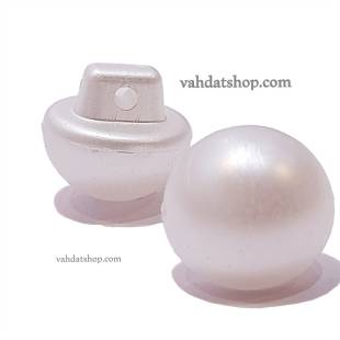 دکمه فندقی شومیزی مرواریدی سفید