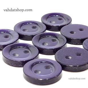 دکمه پیراهن مردانه صدفی بادمجانی