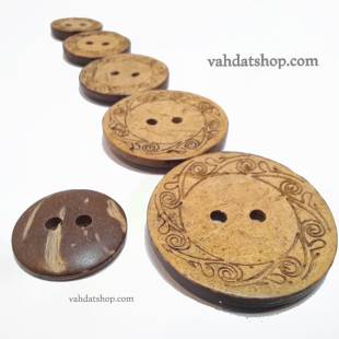 دکمه چوبی 5 سایز کد W978