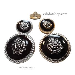 دکمه پایه دار 2 سایز طلایی و نقره ای کد W794