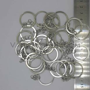 حلقه سر کلیدی زنجیردار نقره ای