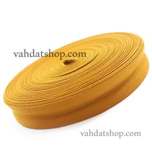 نوار اریب پارچه کتان خردلی 026