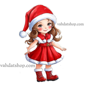 برچسب حرارتی دختر کریسمس